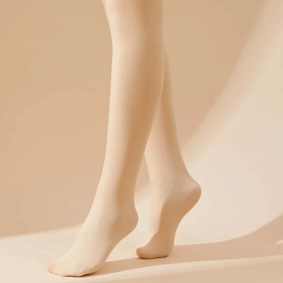 skin tone fleece lined tights - Picture 6 of 9